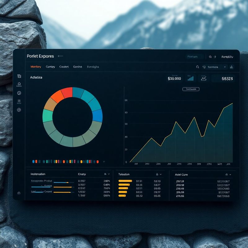Portfolio tracking dashboard with donut chart and live equity curve