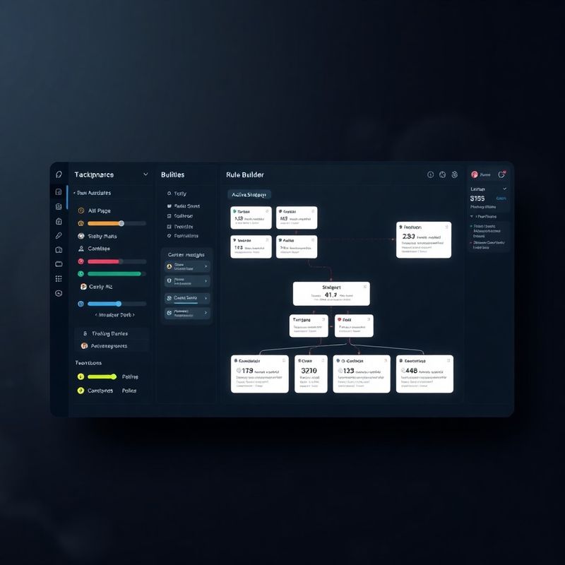 Strategy automation rule builder panel in the Practice of Boston terminal